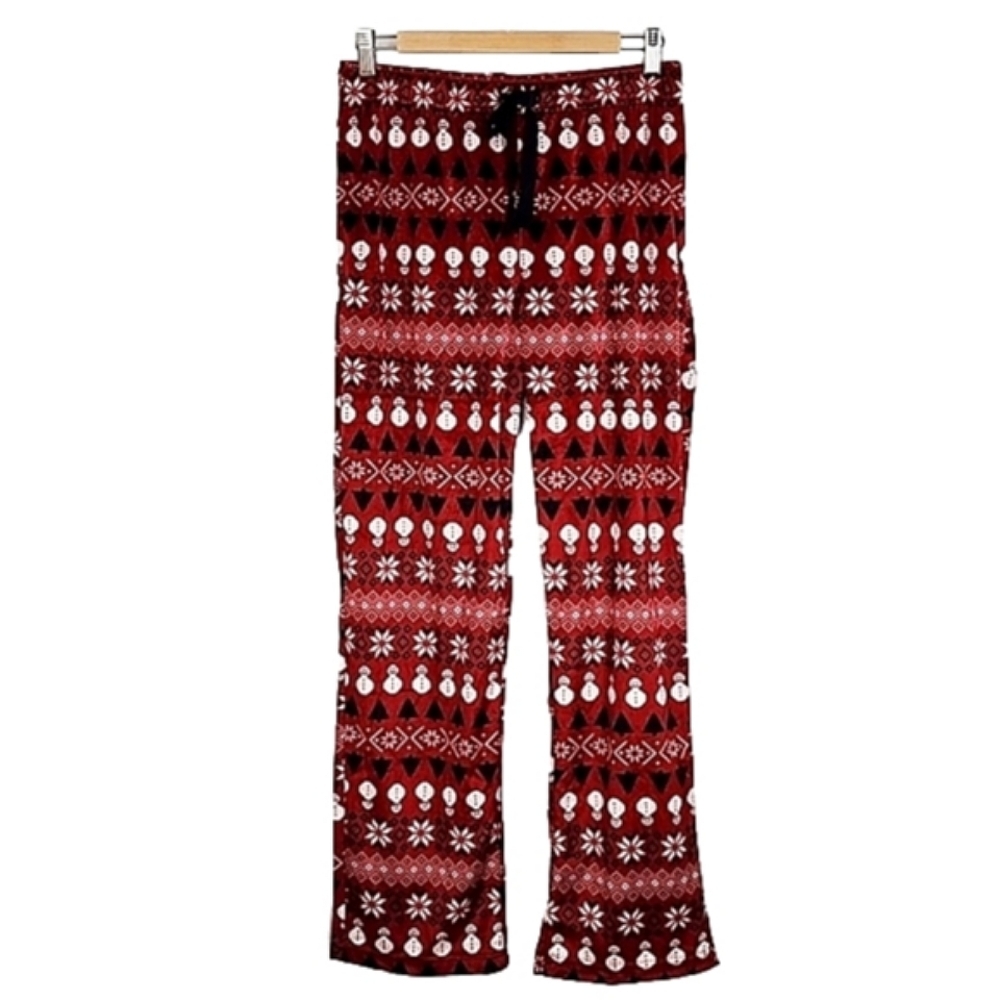 NWT Basic Resources Women’s Soft Red Sleepwear Loungewear Pants Festive Size M